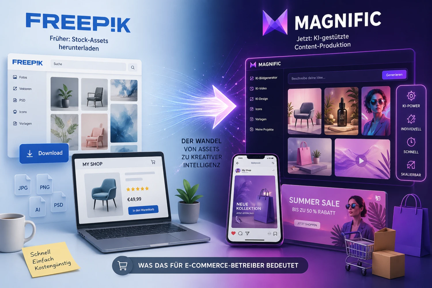 Freepik wird zu Magnific: KI-Neuausrichtung verändert den Arbeitsalltag im E-Commerce
